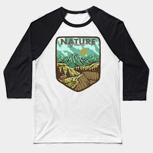 Mountain Nature Adventure Outdoor Baseball T-Shirt